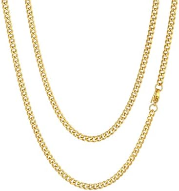 Amazon.com: Cadena de oro amarillo de 14 quilates de 0.266 in con